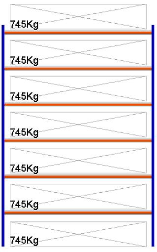 Bild von Weitspann-Grundregal, 4000x2675x600 mm HxLxT, Metallauflagen