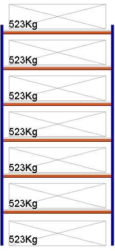 Bild von Weitspann-Grundregal, 4000x1960x1000 mm HxLxT, Metallauflagen