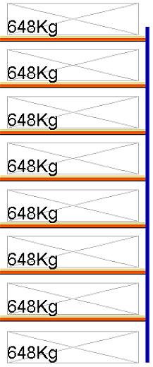 Bild von Weitspann-Anbauregal, 4500x1960x600 mm HxLxT, Holzfachebenen