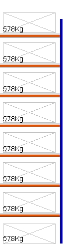 Bild von Weitspann-Anbauregal, 4500x1250x600 mm HxLxT, Metallauflagen