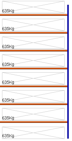 Bild von Weitspann-Anbauregal, 4500x2315x600 mm HxLxT, Metallauflagen