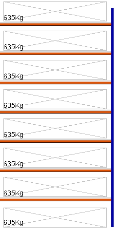 Bild von Weitspann-Anbauregal, 4500x2315x600 mm HxLxT, Metallauflagen