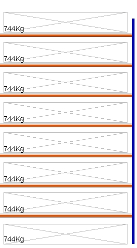 Bild von Weitspann-Anbauregal, 4500x2675x600 mm HxLxT, Metallauflagen