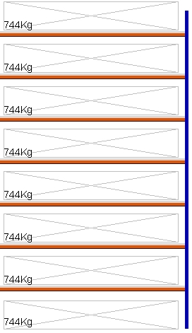 Bild von Weitspann-Anbauregal, 4500x2675x800 mm HxLxT, Metallauflagen