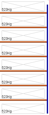 Bild von Weitspann-Anbauregal, 4500x1960x1000 mm HxLxT, Metallauflagen