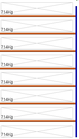 Bild von Weitspann-Anbauregal, 4500x2675x1000 mm HxLxT, Metallauflagen