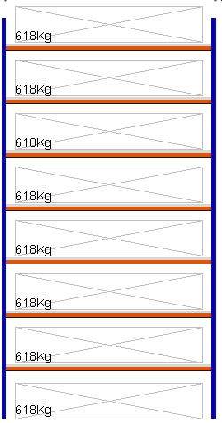 Bild von Weitspann-Grundregal, 4500x2315x1000 mm HxLxT, Metallauflagen