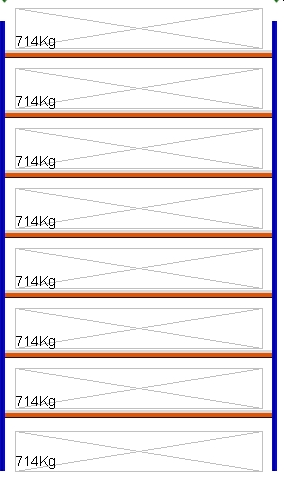 Bild von Weitspann-Grundregal, 4500x2675x1000 mm HxLxT, Metallauflagen