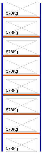 Bild von Weitspann-Grundregal, 5000x1250x600 mm HxLxT, Metallauflagen