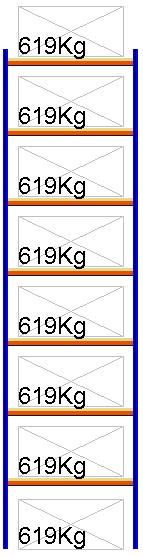 Bild von Weitspann-Grundregal, 5000x1250x1000 mm HxLxT, Holzfachebenen