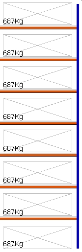 Bild von Weitspann-Anbauregal, 5000x1605x600 mm HxLxT, Metallauflagen