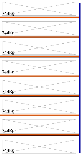 Bild von Weitspann-Anbauregal, 5000x2675x600 mm HxLxT, Metallauflagen