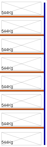 Bild von Weitspann-Anbauregal, 5000x1605x800 mm HxLxT, Metallauflagen