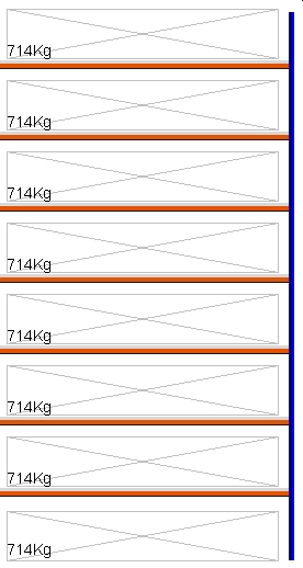 Bild von Weitspann-Anbauregal, 5000x2675x800 mm HxLxT, Metallauflagen