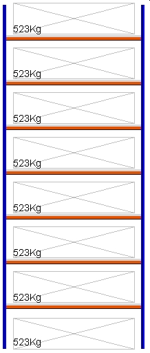 Bild von Weitspann-Grundregal, 5000x1960x1000 mm HxLxT, Metallauflagen