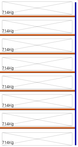 Bild von Weitspann-Anbauregal, 5000x2675x1000 mm HxLxT, Metallauflagen