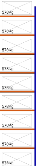 Bild von Weitspann-Anbauregal, 5500x1250x600 mm HxLxT, Metallauflagen