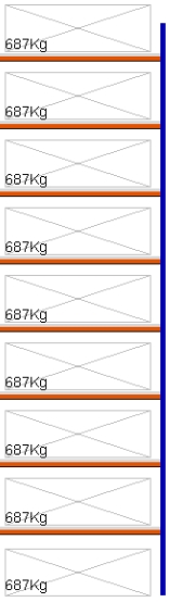 Bild von Weitspann-Anbauregal, 5500x1605x600 mm HxLxT, Metallauflagen