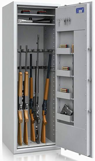 Bild von Waffenschrank Modell GW-WSL1-9/16, 1600x550x500 mm HxBxT, RAL 7035