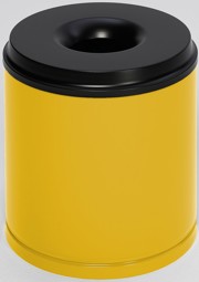 Bild von Papierkorb 30 Liter, RAL 1023 gelb, selbstlöschend