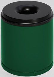 Bild von Papierkorb 30 Liter, RAL 6001 grün, selbstlöschend