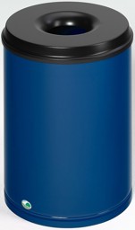 Bild von Papierkorb 50 Liter, RAL 5010 enzianblau, selbstlöschend