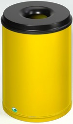 Bild von Papierkorb 50 Liter, RAL 1023 gelb, selbstlöschend