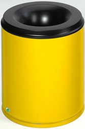 Bild von Papierkorb 80 Liter, RAL 1023 gelb, selbstlöschend