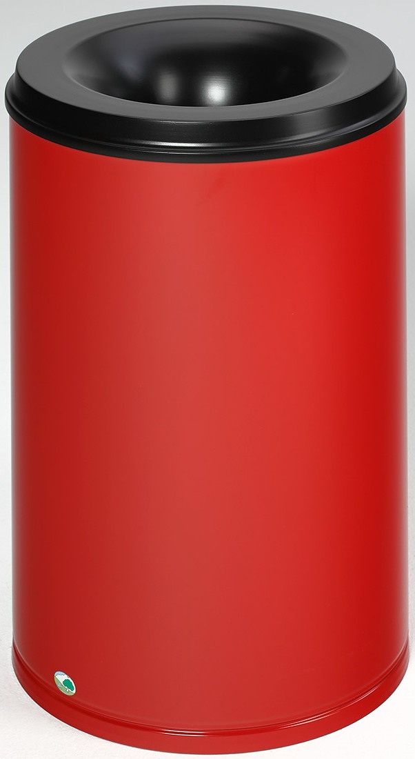 Bild von Papierkorb 110 Liter, RAL 3000 feuerrot, selbstlöschend