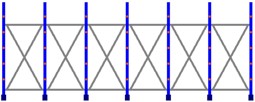 Bild von Kragarmregal doppelseitig, 6 Felder, Höhe 2500 mm, Armtiefe 2x400-700 mm
