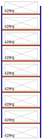 Bild von Weitspann-Grundregal, 5500x1605x1000 mm HxLxT, Metallauflagen