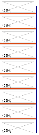 Bild von Weitspann-Anbauregal, 5500x1605x1000 mm HxLxT, Metallauflagen