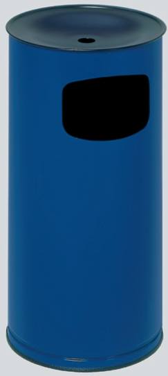 Bild von Abfallbehälter mit Ascher, Inhalt 44 Liter, enzianblau