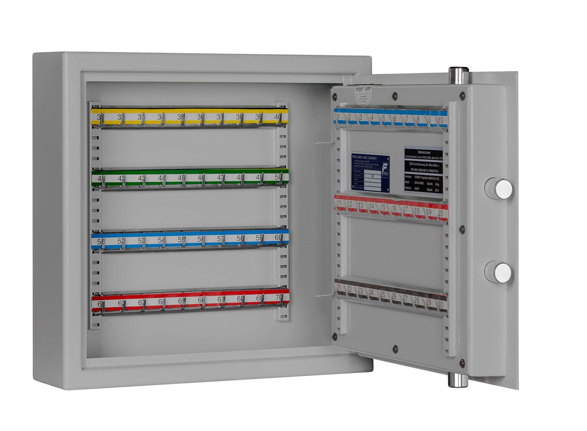 Bild von Schlüsselschrank GW-STFM 70, Stufe A und S1, Farbe RAL 7035