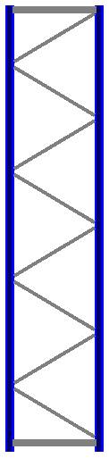 Bild von Seitenrahmen/Ständer Höhe 5000 mm Tiefe 1100 mm für Längen 1825, 2700 und 3600 mm