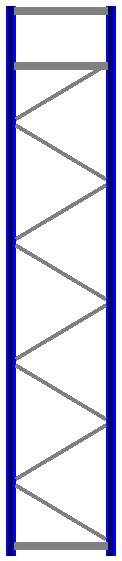 Bild von Seitenrahmen/Ständer Höhe 5500 mm Tiefe 1100 mm für Längen 1825, 2700 und 3600 mm