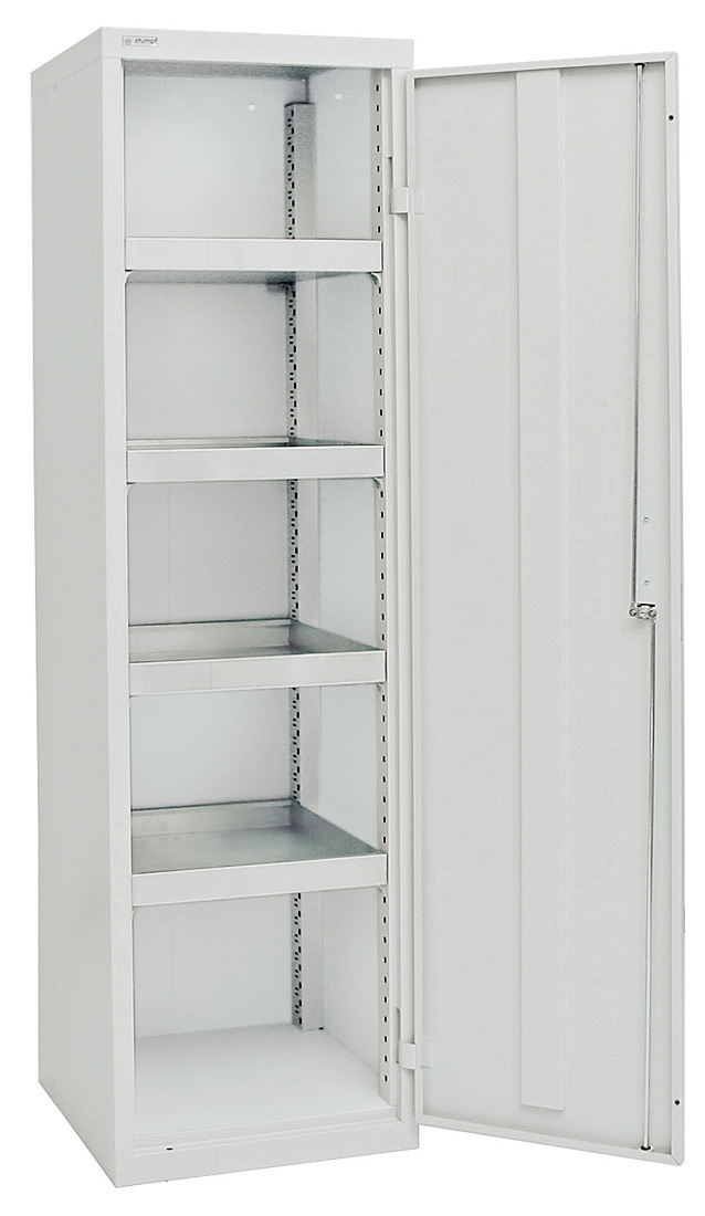 Bild von Gefahrenstoff-/Umweltschrank 1800 x 500 x 500 mm HxBxT, Türen RAL 7035 lichtgrau