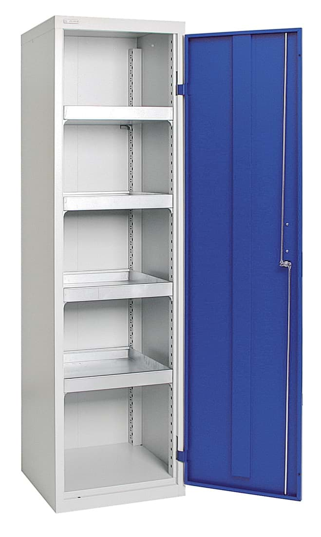 Bild von Gefahrenstoff-/Umweltschrank 1800 x 500 x 500 mm HxBxT, Türen RAL 5010 enzianblau