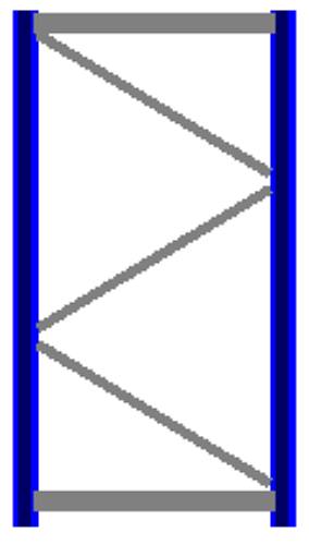 Bild von Seitenrahmen/Ständer Höhe 2000 mm Tiefe 1100 mm für Längen 1825, 2700 und 3600 mm