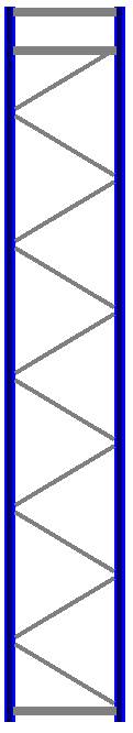 Bild von Seitenrahmen/Ständer Höhe 6500 mm Tiefe 1100 mm für Längen 1825, 2700 und 3600 mm