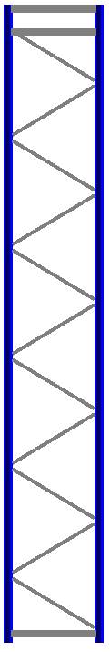 Bild von Seitenrahmen/Ständer Höhe 7000 mm Tiefe 1100 mm für Längen 1825, 2700 und 3600 mm