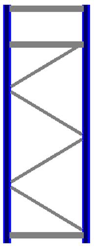 Bild von Seitenrahmen/Ständer Höhe 3000 mm Tiefe 1100 mm für Längen 1828, 2700 und 3600 mm