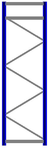 Bild von Seitenrahmen/Ständer Höhe 3500 mm Tiefe 1100 mm für Längen 1828, 2700 und 3600 mm