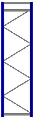 Bild von Seitenrahmen/Ständer Höhe 4000 mm Tiefe 1100 mm für Längen 1825, 2700 und 3600 mm