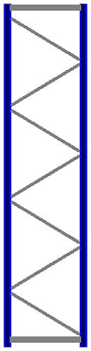 Bild von Seitenrahmen/Ständer Höhe 4500 mm Tiefe 1100 mm für Längen 1825, 2700 und 3600 mm