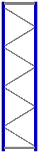 Bild von Seitenrahmen/Ständer Höhe 4500 mm Tiefe 1100 mm für Längen 1825, 2700 und 3600 mm