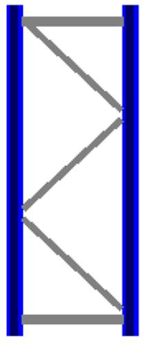 Bild von Seitenrahmen/Ständer Höhe 2000 mm Tiefe 800 mm für Längen 1825, 2700 und 3600 mm