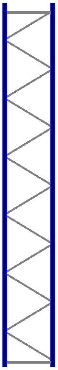 Bild von Seitenrahmen/Ständer Höhe 7500 mm Tiefe 1100 mm für Längen 1825, 2700 und 3600 mm