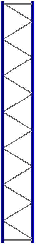 Bild von Seitenrahmen/Ständer Höhe 8000 mm Tiefe 1100 mm für Längen 1825, 2700 und 3600 mm