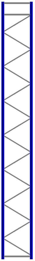 Bild von Seitenrahmen/Ständer Höhe 9000 mm Tiefe 1100 mm für Längen 1825, 2700 und 3600 mm